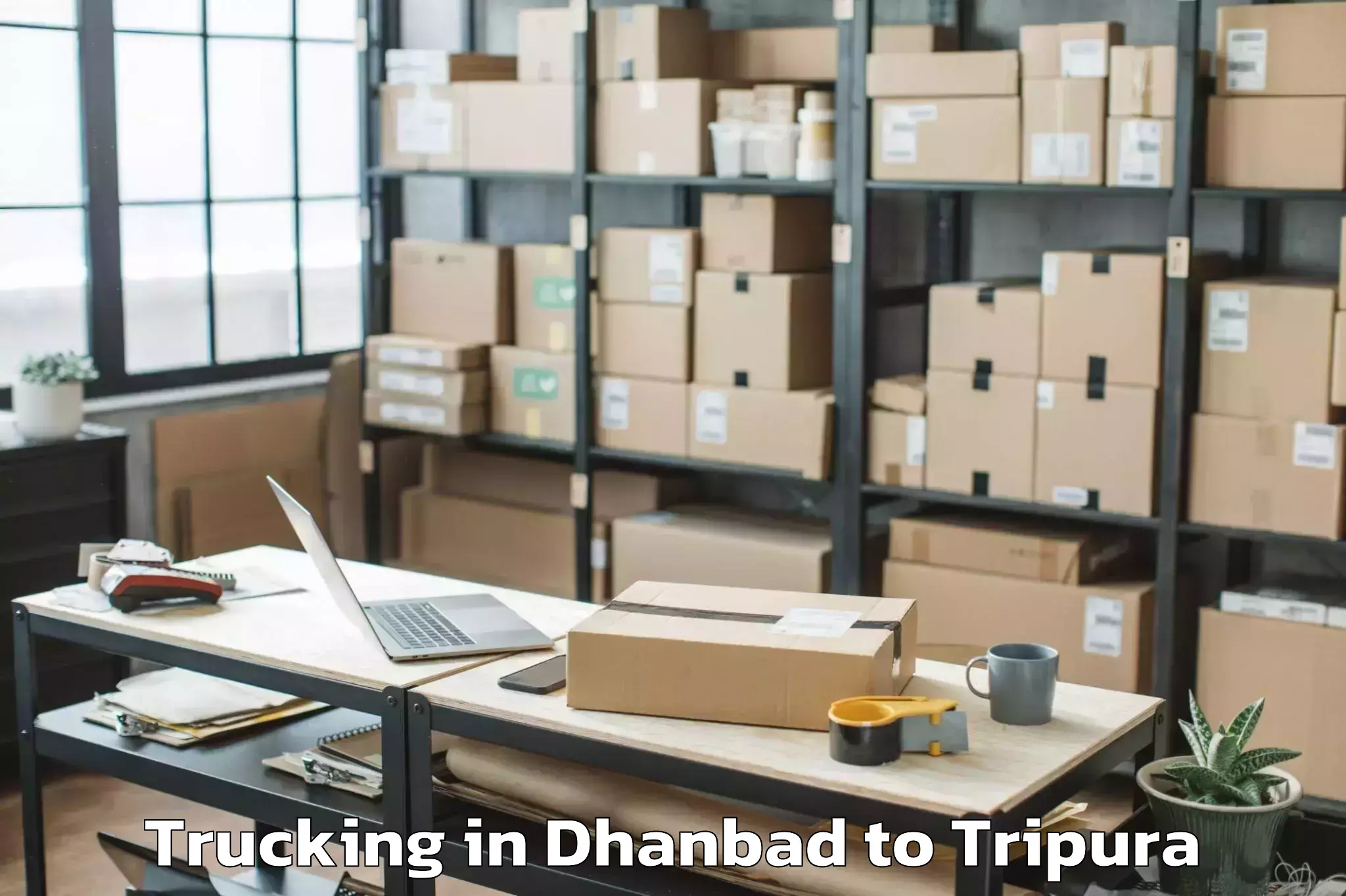 Book Dhanbad to Hezamara Trucking